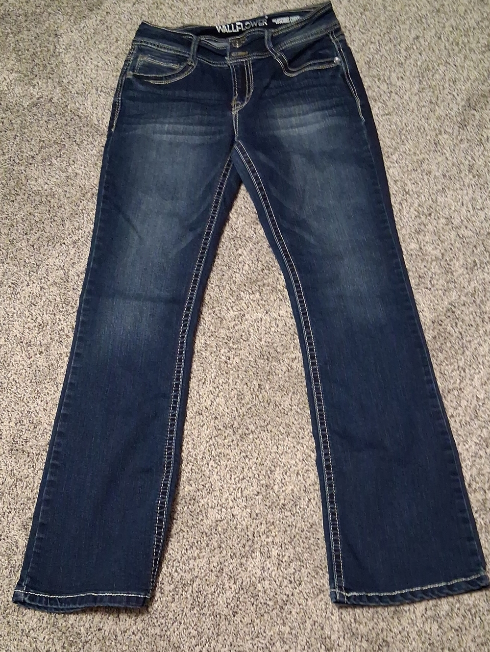 Wallflower Women's Dark Indigo Flare Jeans